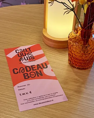 cadeauBon cultuUrhuis de camMeleur